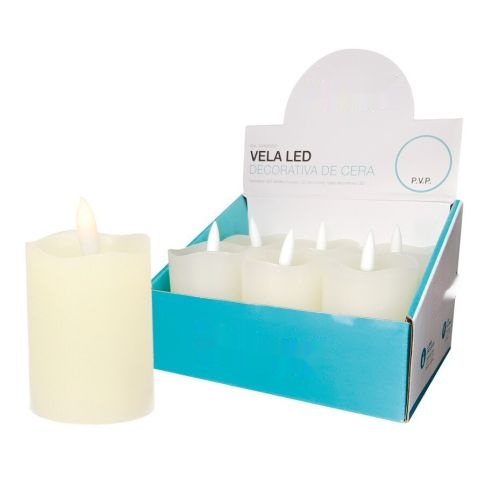 expositor para 6 velas decorativas led, cera, ideal para ambientar espacios y eventos con iluminación cálida y atractiva.