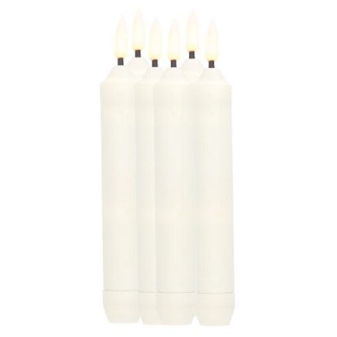 vela decorativa led en candelabro, pack de 6 unidades, ideal para ambientar eventos y decorar espacios interiores.