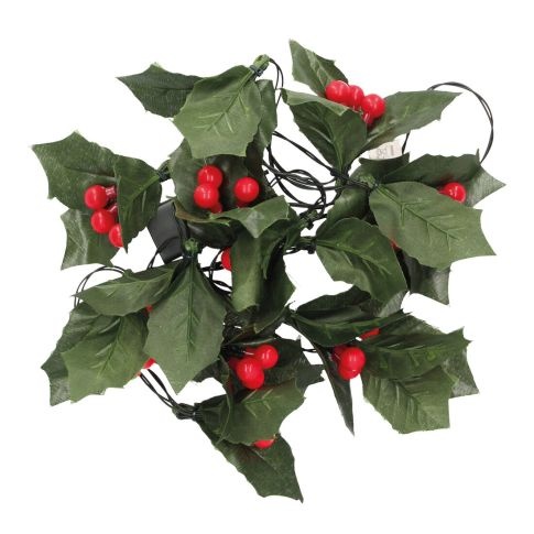 muérdago led - decoración navideña de 1,65 m, color rojo, ideal para interiores, con luces brillantes y diseño festivo atractivo.