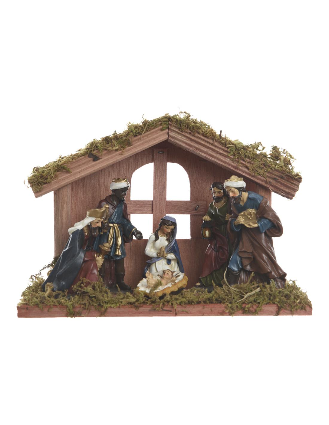 figuras de belen, 6 piezas de 9 cm, decoración navideña, ideal para belenes y ambientes festivos.