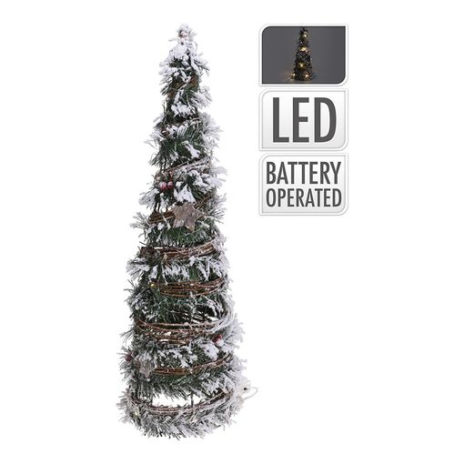 árbol de navidad de 185 cm con 525 ramas y luces led integradas, ideal para decorar y crear ambiente festivo.