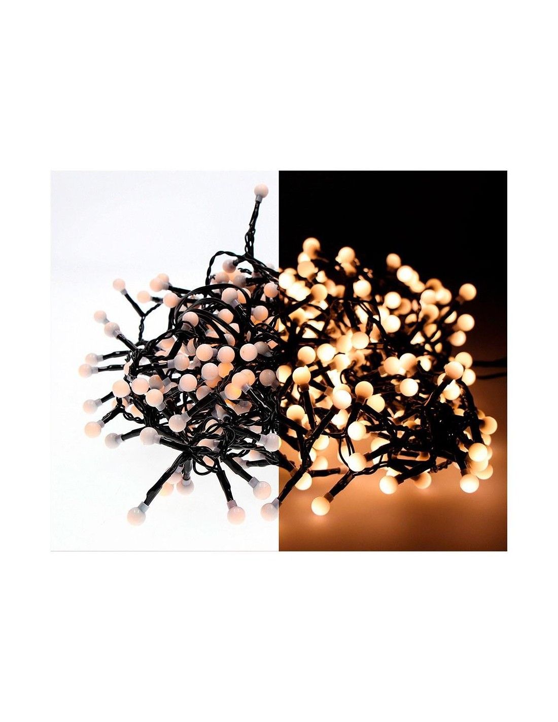 guirnalda parpadeante exterior, 16m, 500 leds, luz cálida, ideal para decorar eventos, crear ambientes acogedores y festividades.