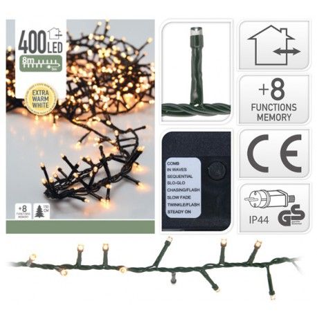 luces led 400 uds blanco 8 m, eficientes y versátiles, ideales para decoración y iluminación en interiores y exteriores.