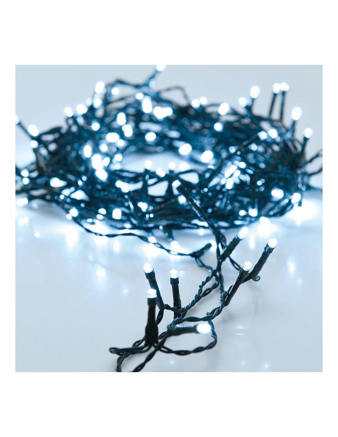 guirnalda multifunión 700 leds luz fría ip44 para exterior 17m - ideal para decoración y ambientación en exteriores.