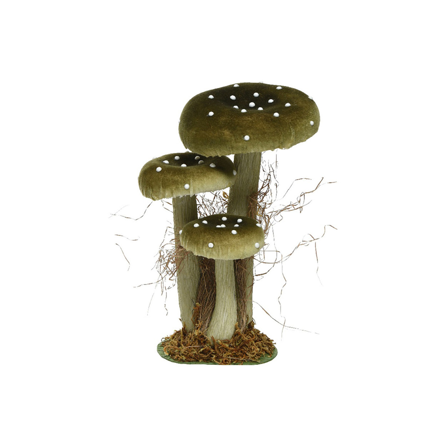 conjunto de setas decorativas sobre musgo, 14x18x26 cm, colores surtidos, ideal para manualidades y decoración de interiores.