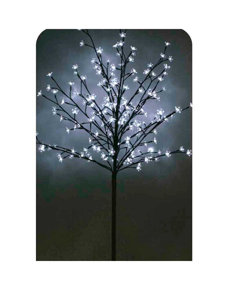árbol 3d de 150 cm con 200 leds de luz blanca fría ip44, ideal para decoración navideña y eventos al aire libre.
